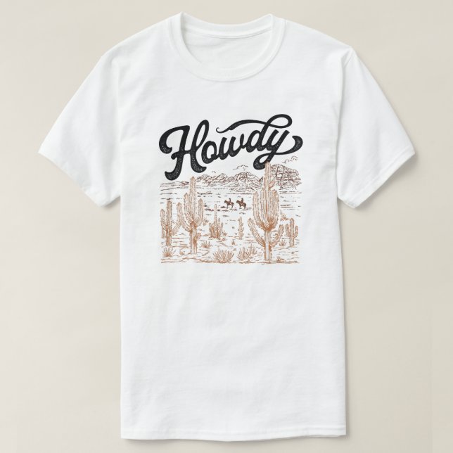 Howdy Western T Shirt (Design framsida)