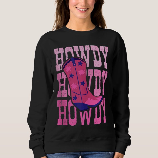 Howdy Western Wild Cowgirl Shoe Country Rodeo Sout T Shirt (Framsida)