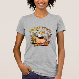 Howdy Witch Western Halloween Cauldron T Shirt