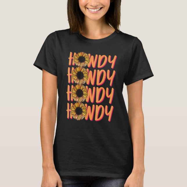 Howdy Y'All  Country Life First Rodeo Southern Cow T Shirt (Framsida)