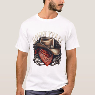 Howdy Y'all Cowboy Hat and Bandana T Shirt