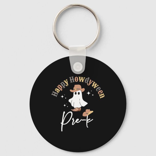 Howdyween Prek Ghost Western Teacher Preschool Te Nyckelring (Framsida)