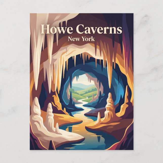 Howe Caverns New York Vykort (Framsida)