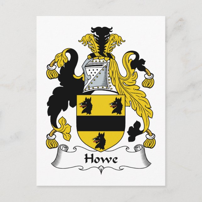Howe Family Crest Vykort (Framsida)