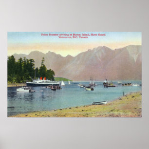 Howe Sound beskådar av den fackliga steameren på Poster