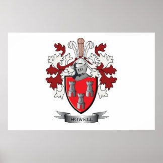 Howell Family Crest Jackar om Arm Poster
