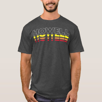 Howell Förnamn Rolig Vintage Solnedgång Howell poj T Shirt