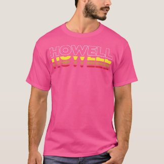 Howell Förnamn Rolig Vintage Solnedgång Howell pre T Shirt