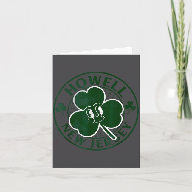 Howell New Jersey Irish Shamrock Nj Retro Souvenir Kort (Framsida)