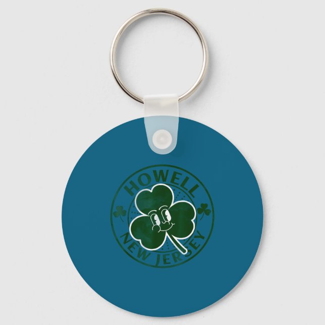 Howell New Jersey Irish Shamrock Nj Retro Souvenir Nyckelring (Framsida)