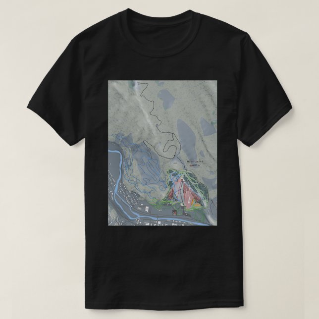 Howelsen Backe resort Trail Karta T Shirt (Design framsida)