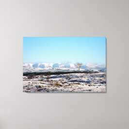 Howgill Fells Englands vinterkort för Helgdag Canvastryck