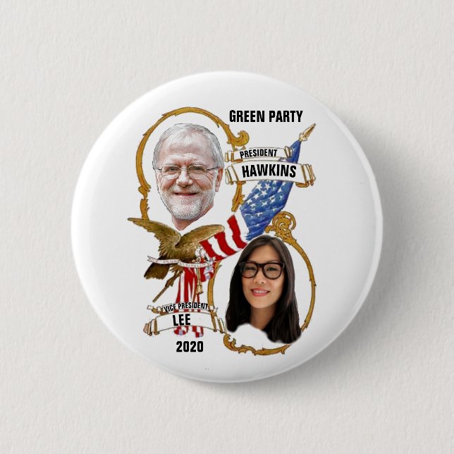 Howie Hawkins / Jia Lee 2020 Knapp (Framsida)