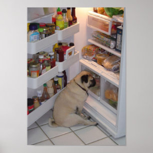 Howie Pee Pugbyxor Raid the Fridge Poster