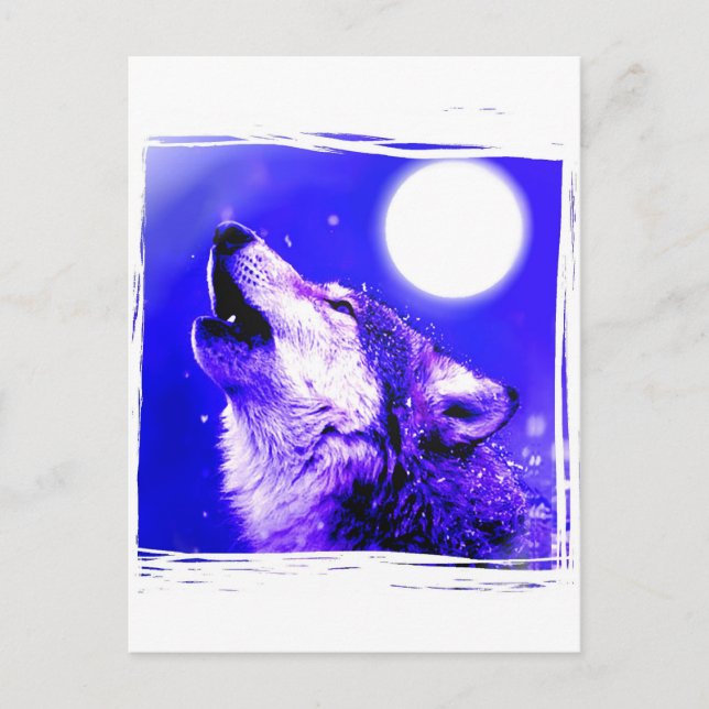 Howitt Varg Blue Moonlight-vykort Vykort (Framsida)