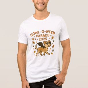 Howl O Ween-parad 2025 Söt Hund Halloween-konst T Shirt