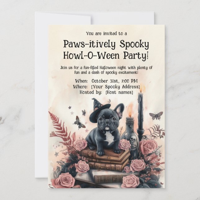 👻 Howl-O-Ween Party! Inbjudningar (Framsida)