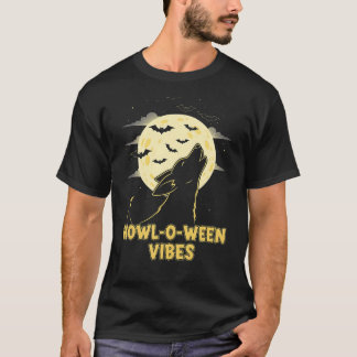 Howl-o-ween Vibes - Rolig hund Halloween T-Shirt
