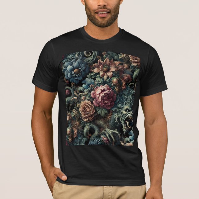 Howl of the Gilded Wild – Gothic Wearable Art T Shirt (Framsida)