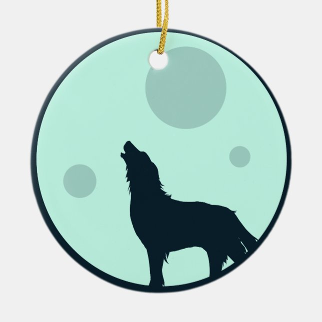 Howl till Måne Julgransprydnad Keramik (Framsidan)