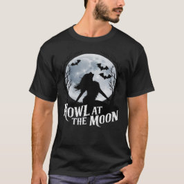 howl vid måne halloween t-shirt