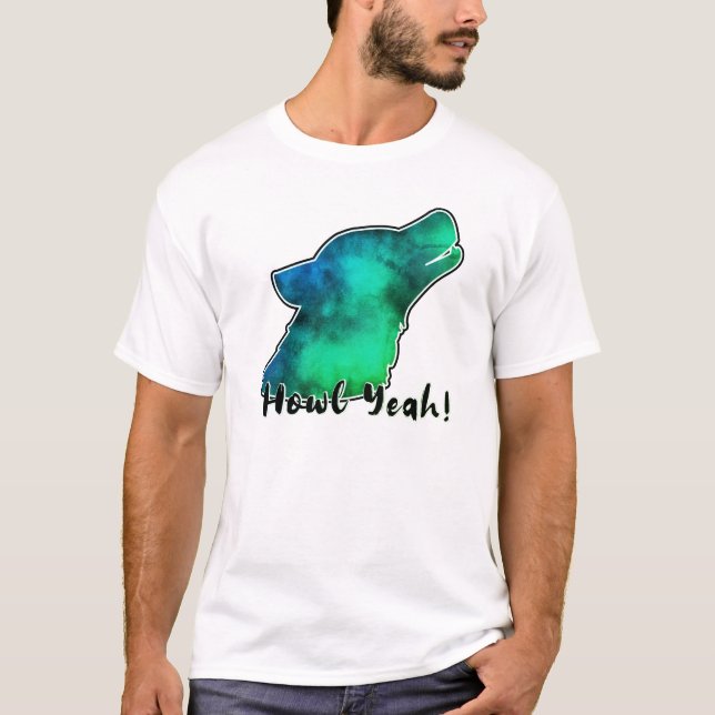 Howl Yeah! Rymdgalax Varg Siluett T-Shirt (Framsida)