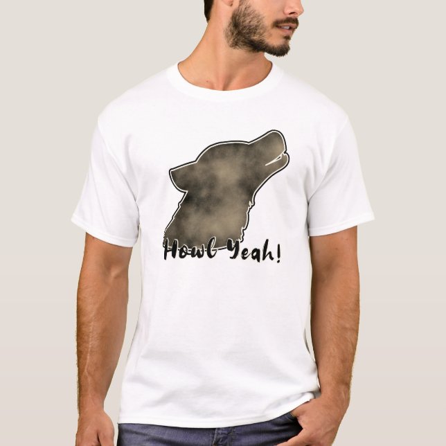 Howl Yeah! Rymdgalax Varg Siluett T-Shirt (Framsida)