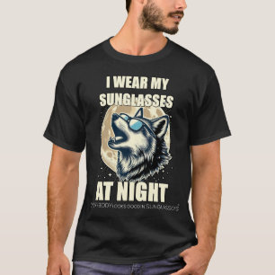 Howlande varg i Shades Moon - ELGIS T Shirt