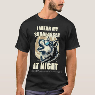 Howlande varg i Shades Moon - ELGIS T Shirt