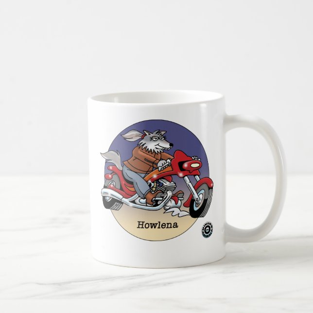 Howlena - biker är djur©muggen kaffemugg (Höger)