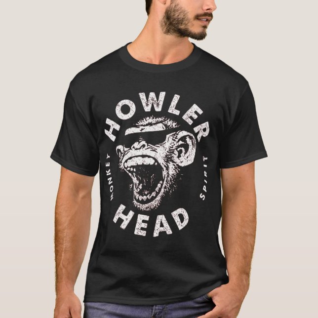 Howler Head Monkey Kentucky Bourbon Whisky T Shirt (Framsida)
