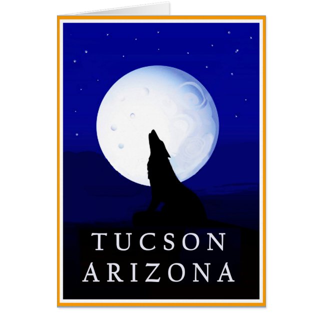 Howlin Coyote - Tucson Arizona Hälsningskort (Framsidan)