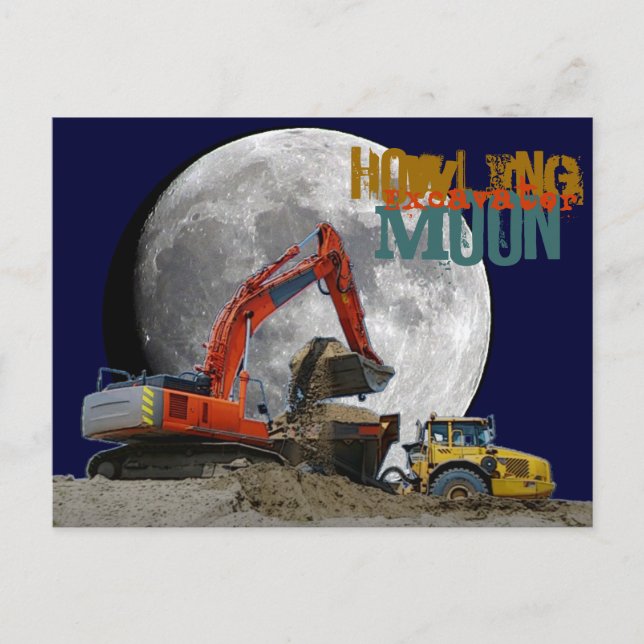 Howlin Excavator Måne Vykort (Framsida)