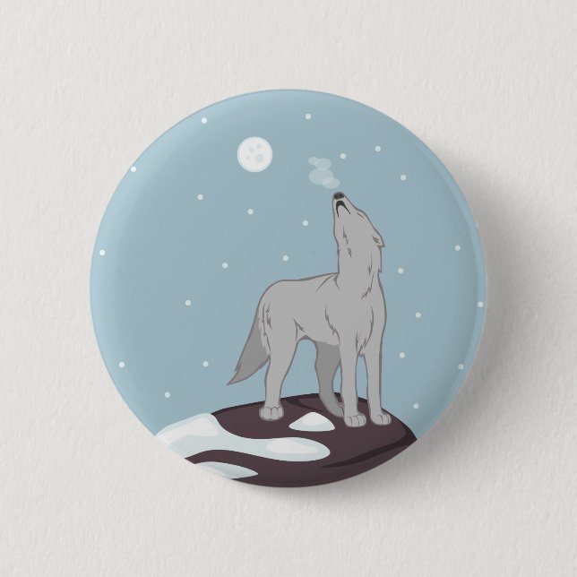 Howling Arktis Varg Knapp (Framsida)