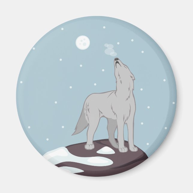 Howling Arktis Varg Magnet (Framsidan)