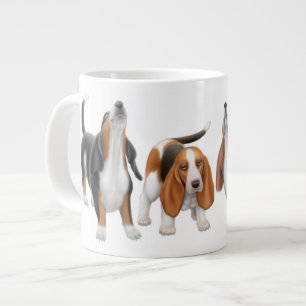 Howling Basset Hounds Jumbo Mugg