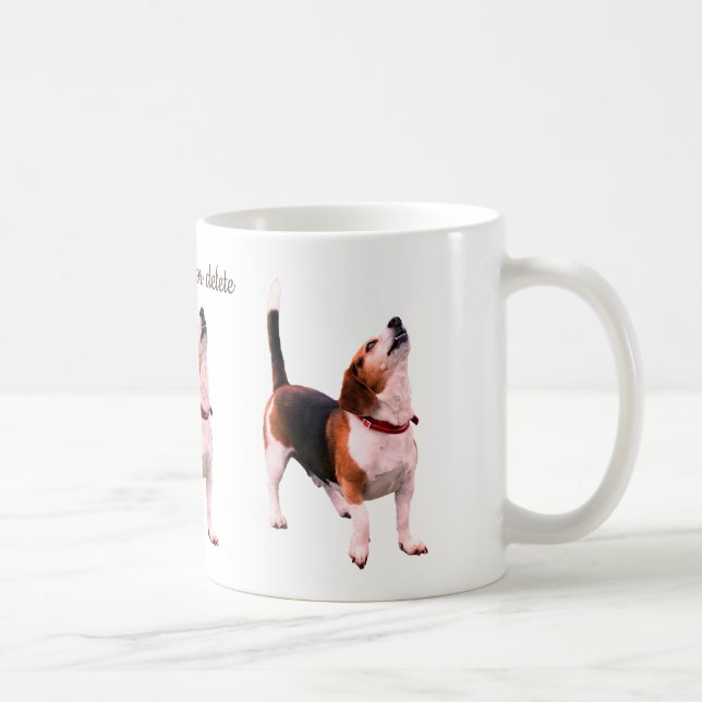 Howling Beagle Hund älskare Personlig Kaffemugg (Höger)