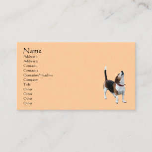 Howling Beagle Hund Animal Affärskort Visitkort