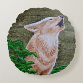 Howling Coyote Rund Kudde