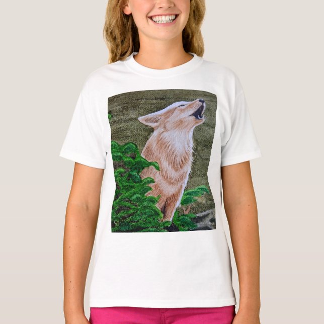 Howling Coyote T Shirt (Framsida)
