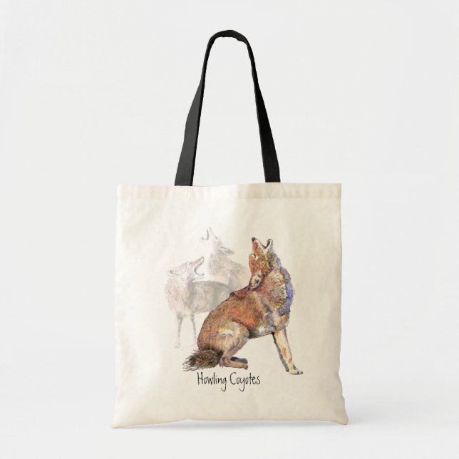 Howling Coyotes Shopping bag tote Tygkasse (Framsidan)