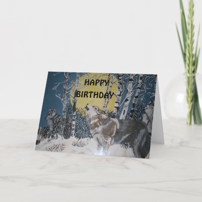 HOWLING GRATTIS PÅ FÖDELSEDAGEN KORT (Framsida)