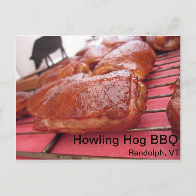 Howling Hog Barbecue Chicken är Tasty Postcard Vykort (Framsida)