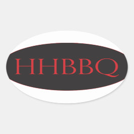 Howling Hog Barbecue Euro Sticker Ovalt Klistermärke