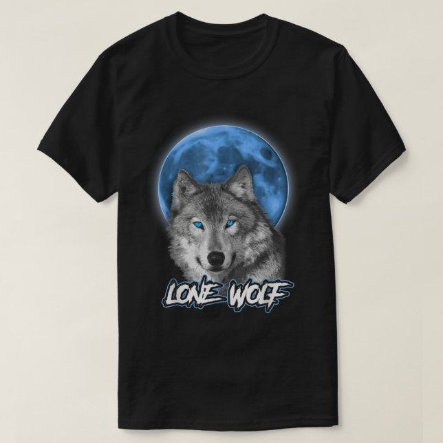 Howling Lone Varg Shirt on Måne Gift Funny T-Shirt (Design framsida)