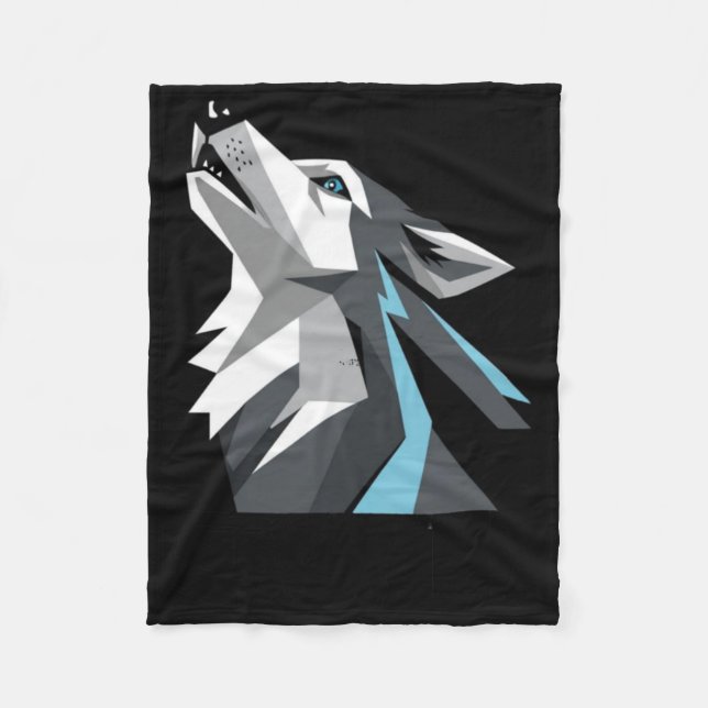 Howling Måne Sticker Fleecefilt (Framsidan)