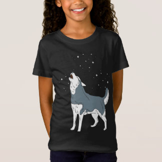 Howling Siberian husky-valpar Rolig hund Älskare T Shirt