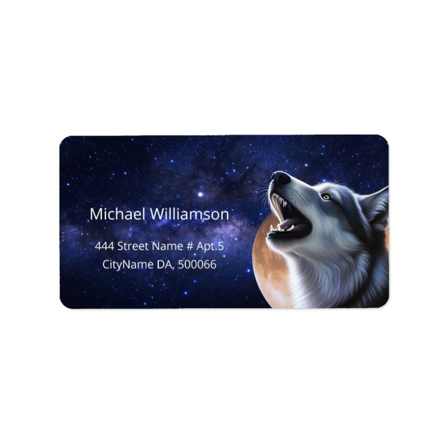 Howling Varg Adressetikett (Framsidan)