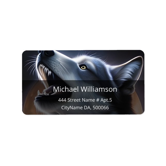 Howling Varg Adressetikett (Framsidan)