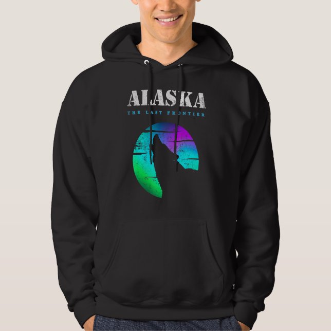 Howling Varg Alaska Native American Alaska Tribal Hoodie (Framsida)